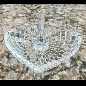 Crystal Clear Heart Shaped Ring Holder